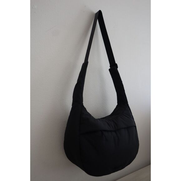 Athleta 599409-01 Women's O/S Black All About Medium Crossbody Hobo Bag - Picture 10 of 16